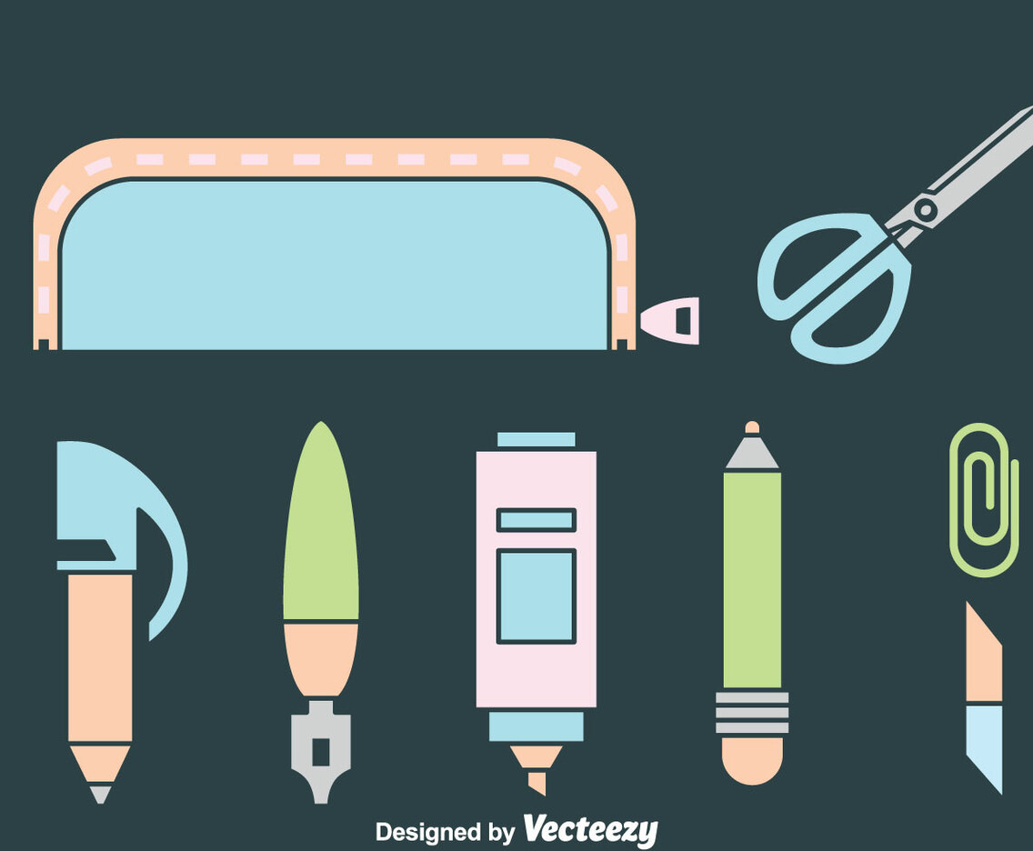 Stationary Icons Vector