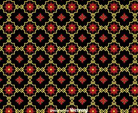 Traditional Ornament Black Tiles Background