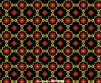 Traditional Ornament Black Tiles Background