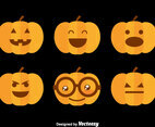 Hallowen Pumpkin Flat Vector