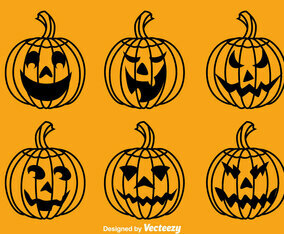 Halloween Pumpkin Collection Vector