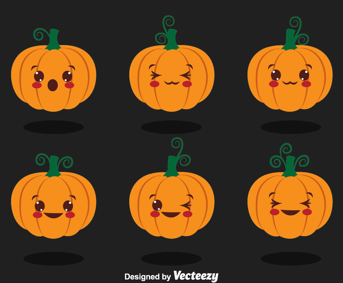 Cute Pumpkin Collection Vector
