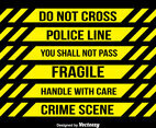 Police Tape Collection Vector
