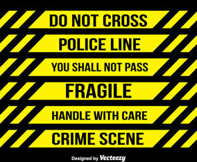 Police Tape Collection Vector