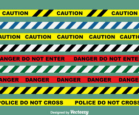 Danger Line Vector Set