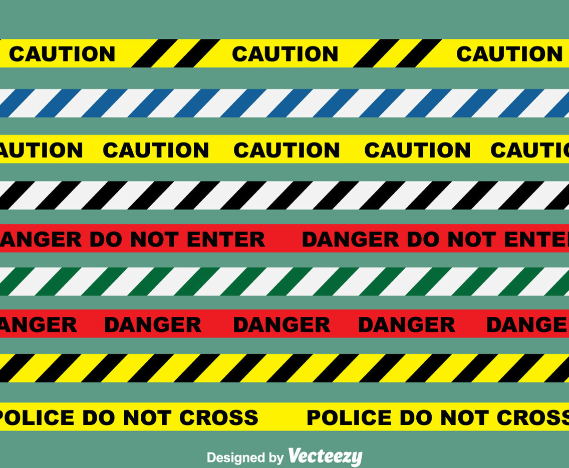 Danger Line Vector Set