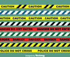 Danger Line Vector Set