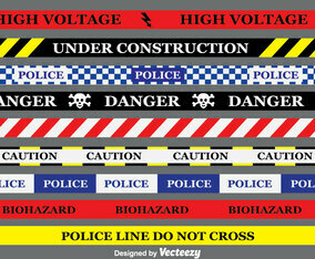 Danger tape Collection Vector