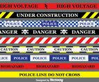 Danger tape Collection Vector