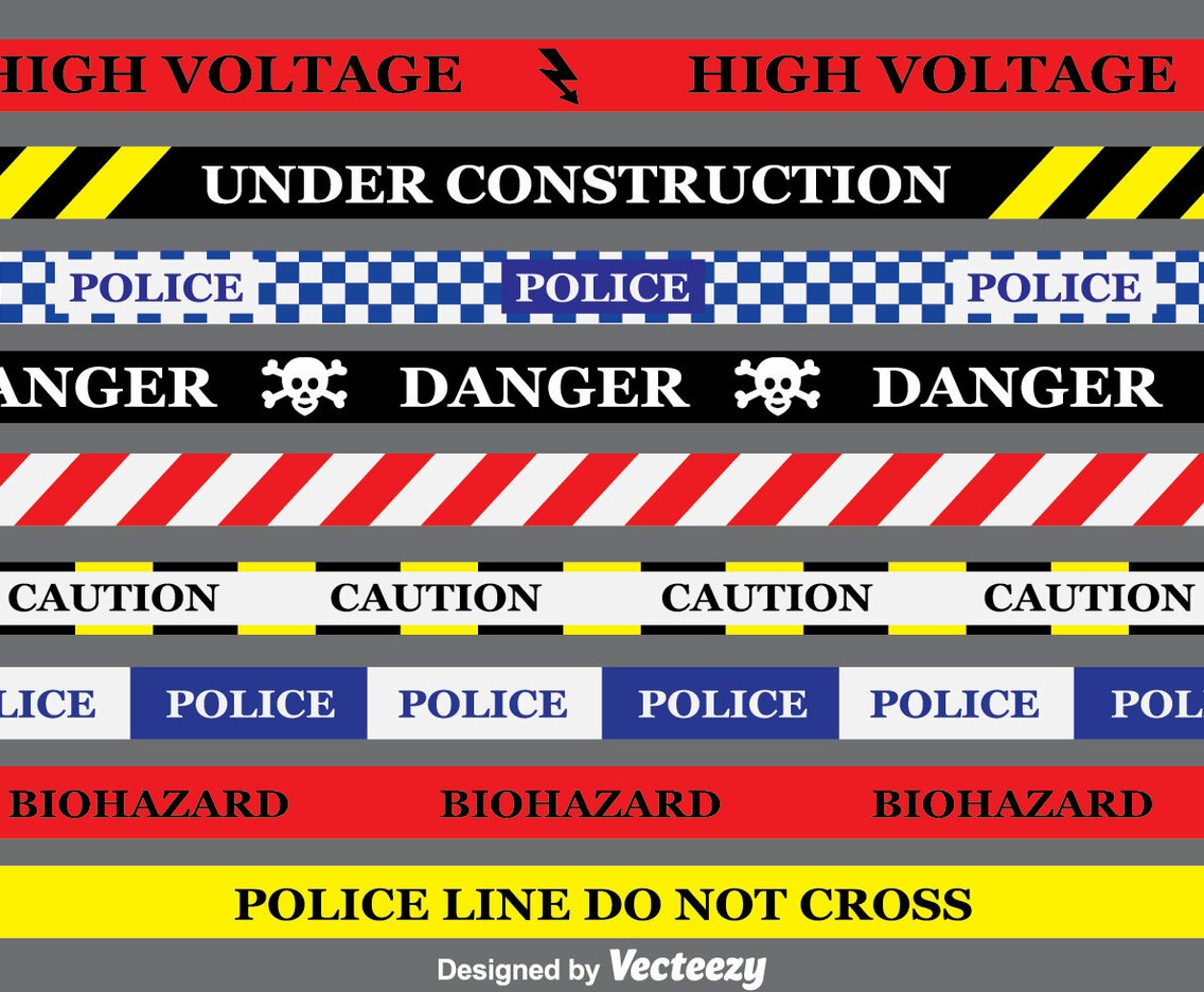 Danger tape Collection Vector