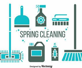 Spring Cleaning Icons Vector