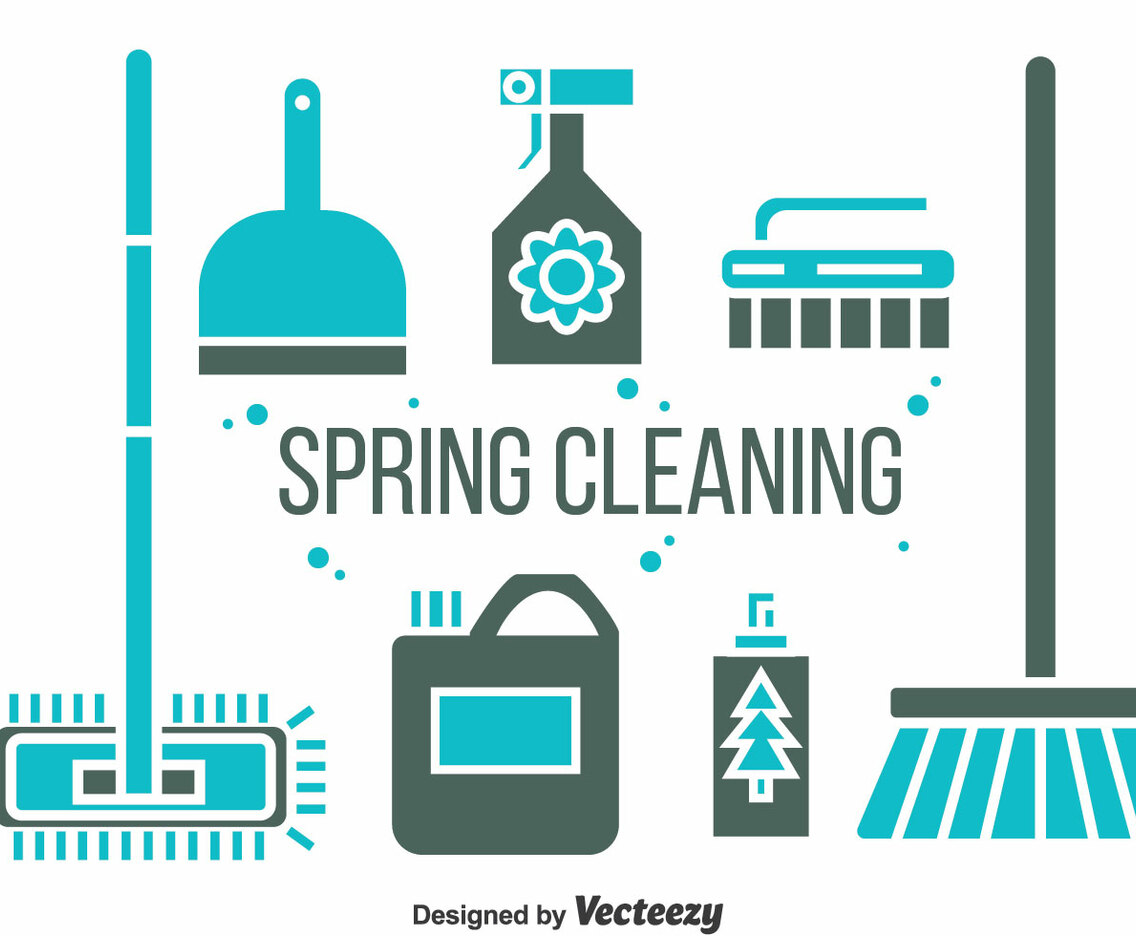 Spring Cleaning Icons Vector