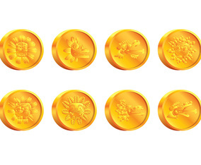 Quetzalcoatl Coin Vector