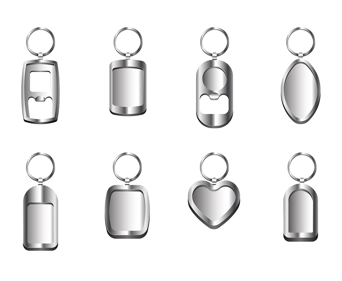 Silver Key Chain Vectors