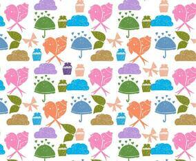 Vector Love Birds Doodle Background