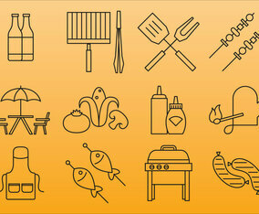 Grill And Bbq Icons