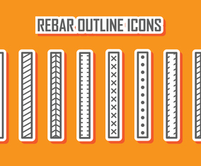 Rebar Outline Icons