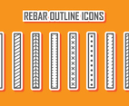 Rebar Outline Icons