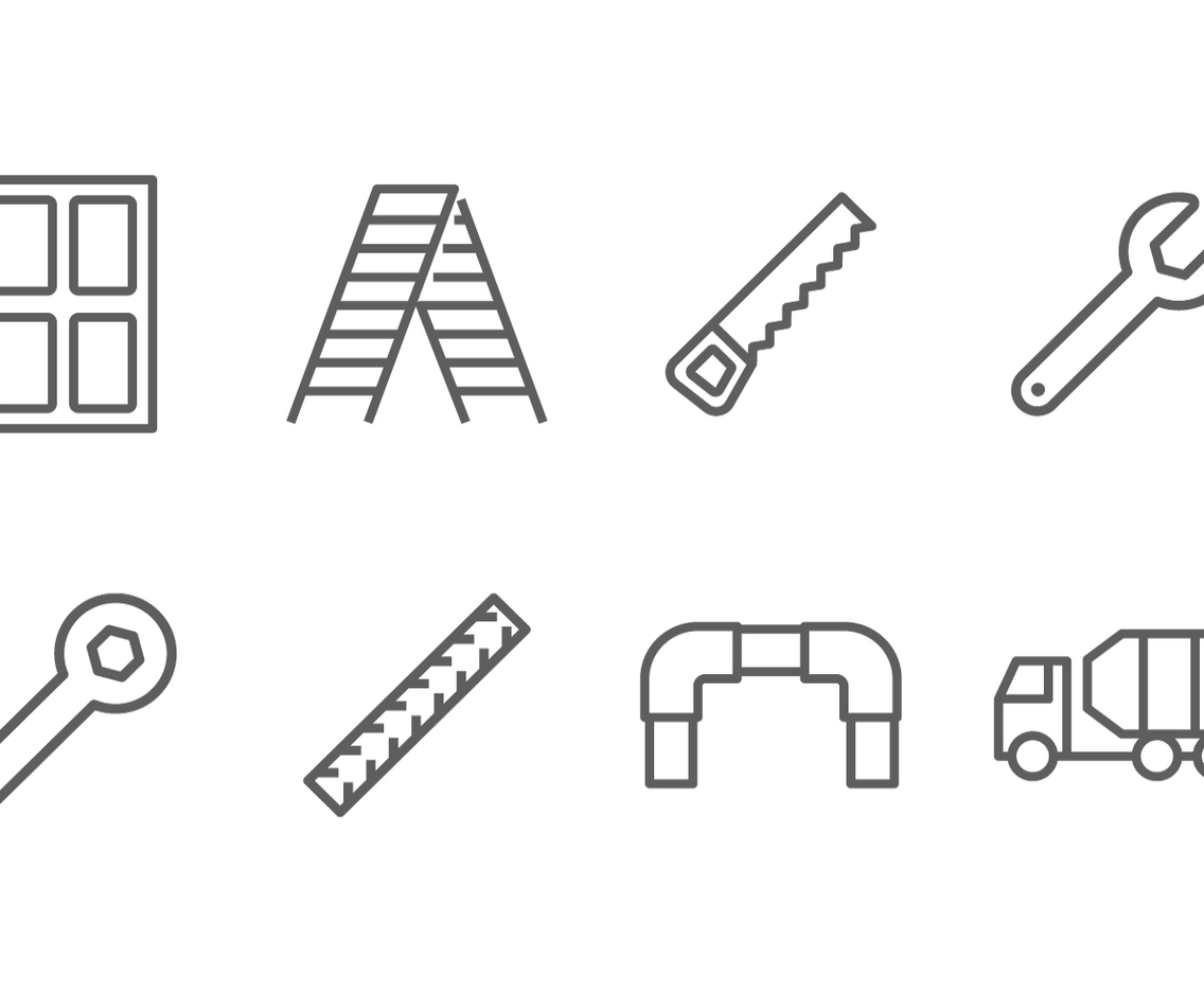Construction Line Icon Vectors