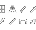 Construction Line Icon Vectors
