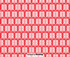 Vector Seamless Pattern With Double Happiness Symbol