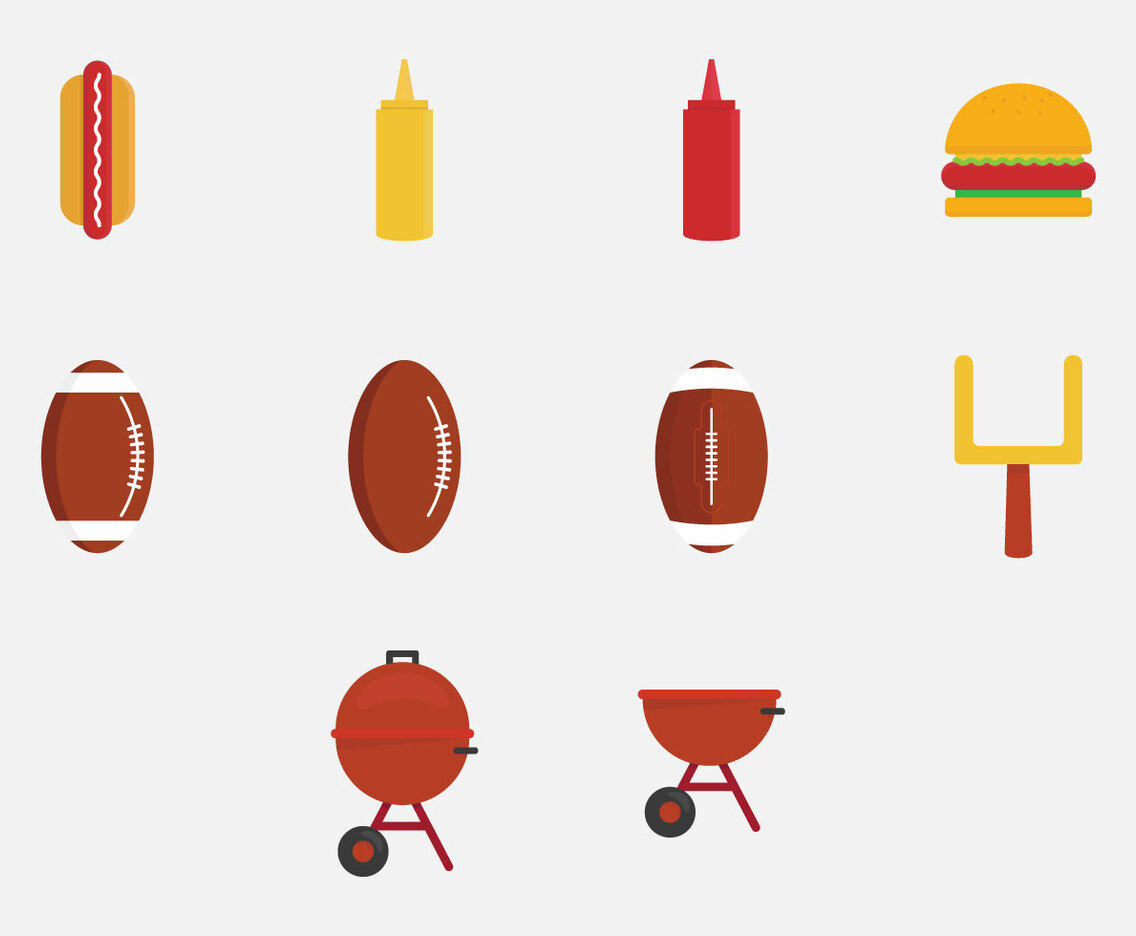 Tailgate Party Icon Set