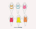 Plus Size Woman Vector