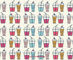 Smoothie and Milkshake Vector Background