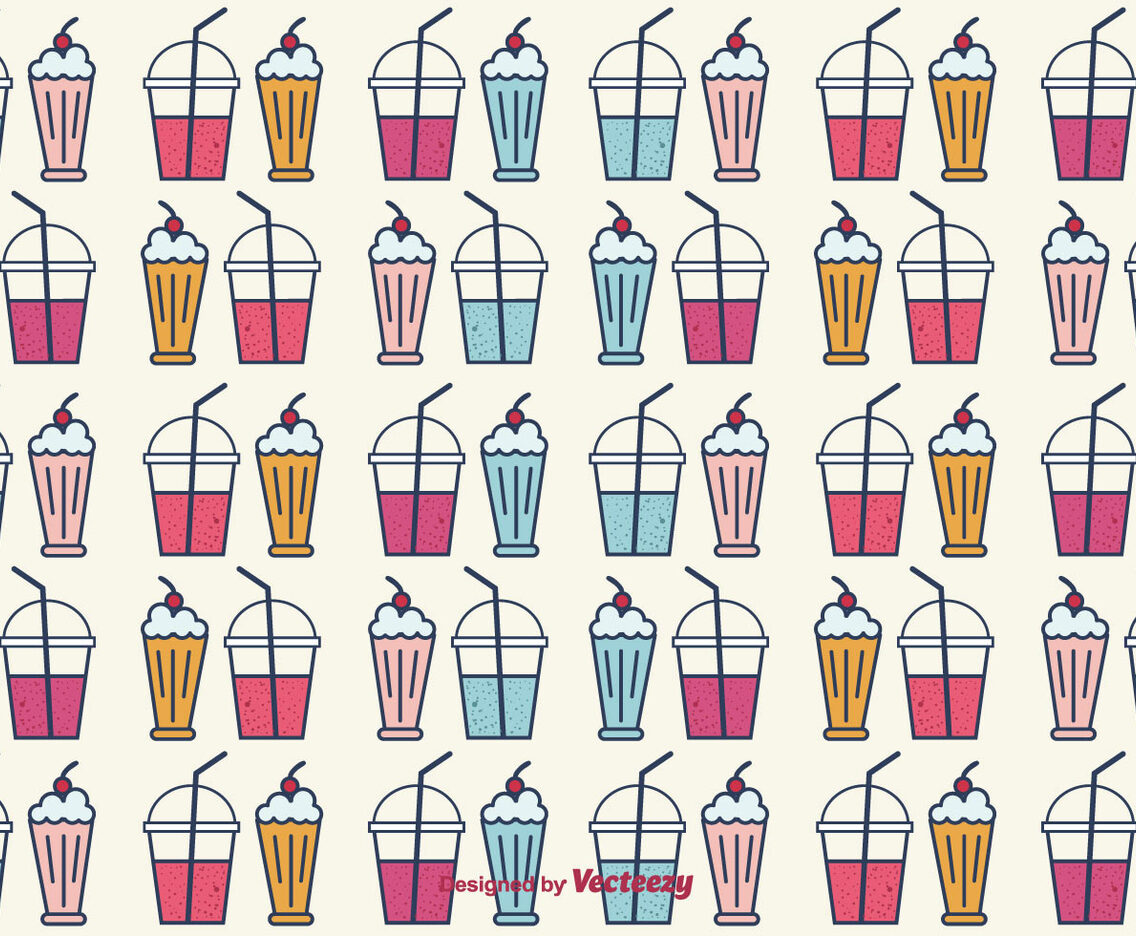 Smoothie and Milkshake Vector Background