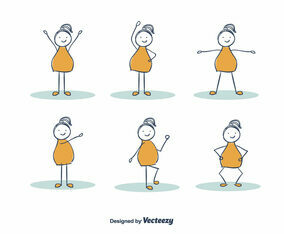 Hand Drawn Girl Exercising Vector