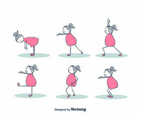 Girl Exercising Vector