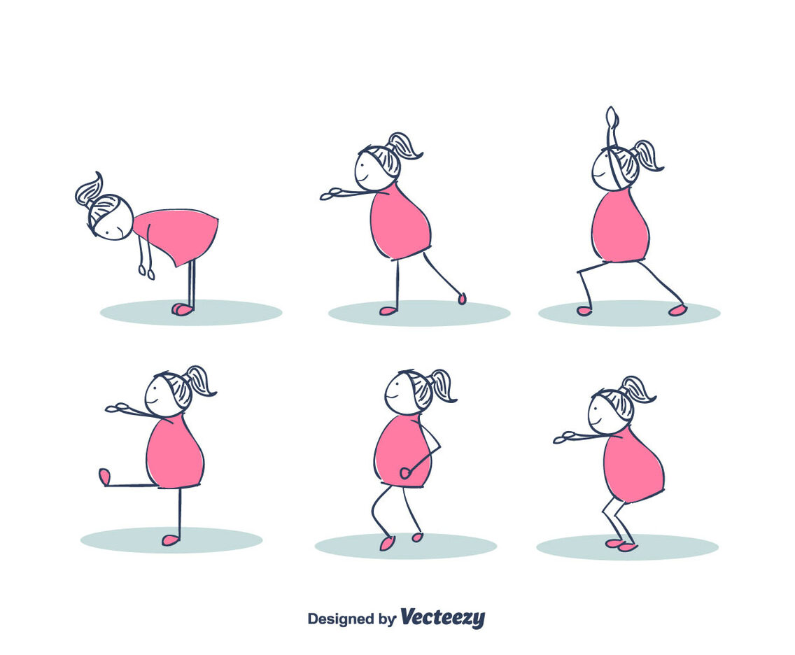 Girl Exercising Vector