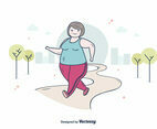 Fat Woman Jogging