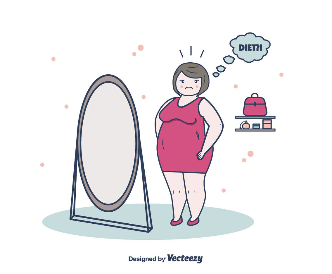 Weight Loss Woman Vector