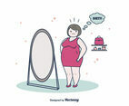 Weight Loss Woman Vector