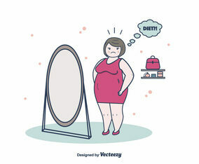 Weight Loss Woman Vector