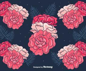 Red Floral Background