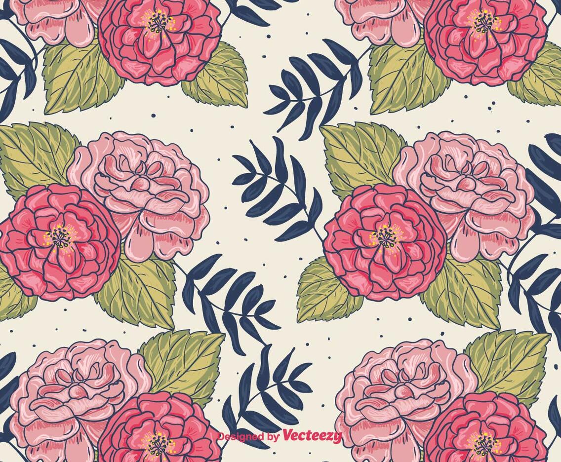 Hand Drawn Floral Background