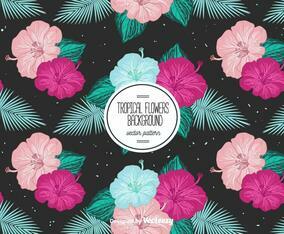 Free Tropical Flowers Background