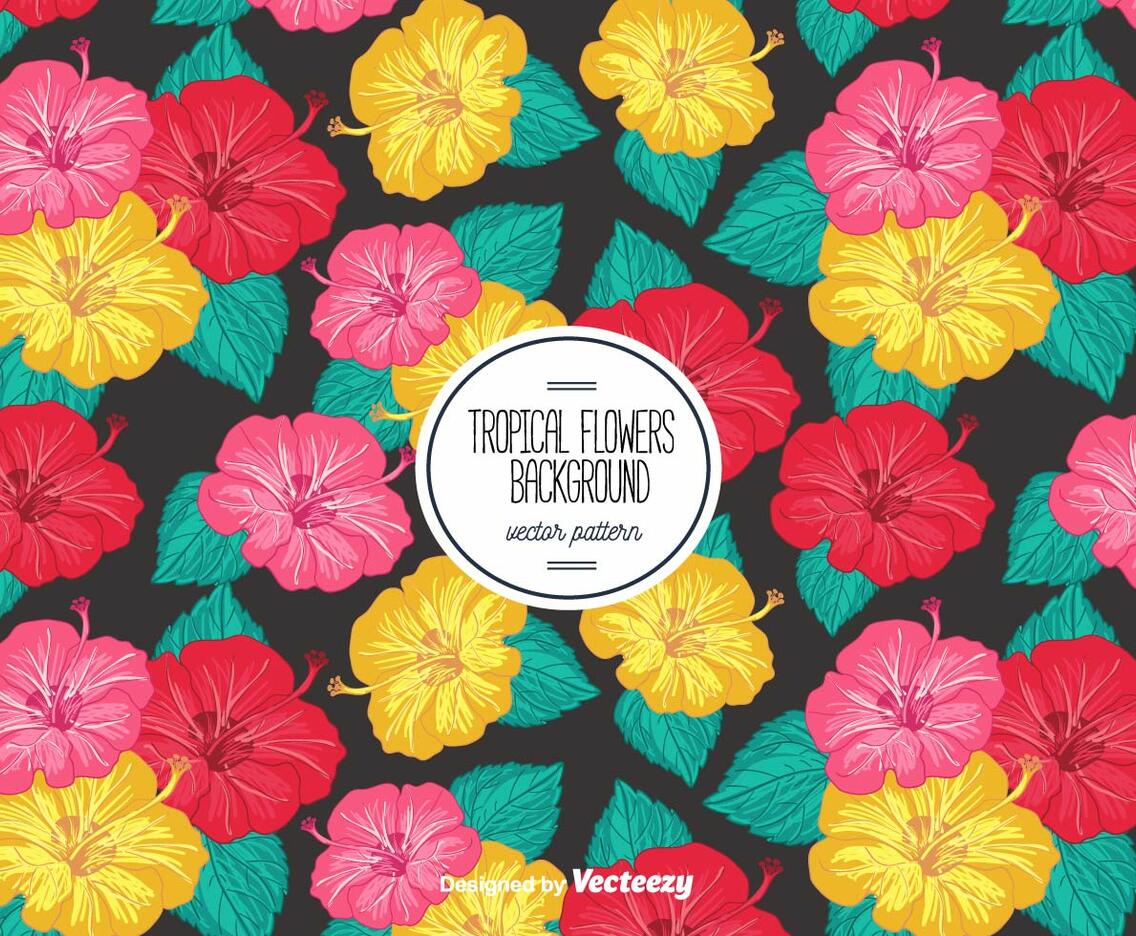 Tropical Flowers Background