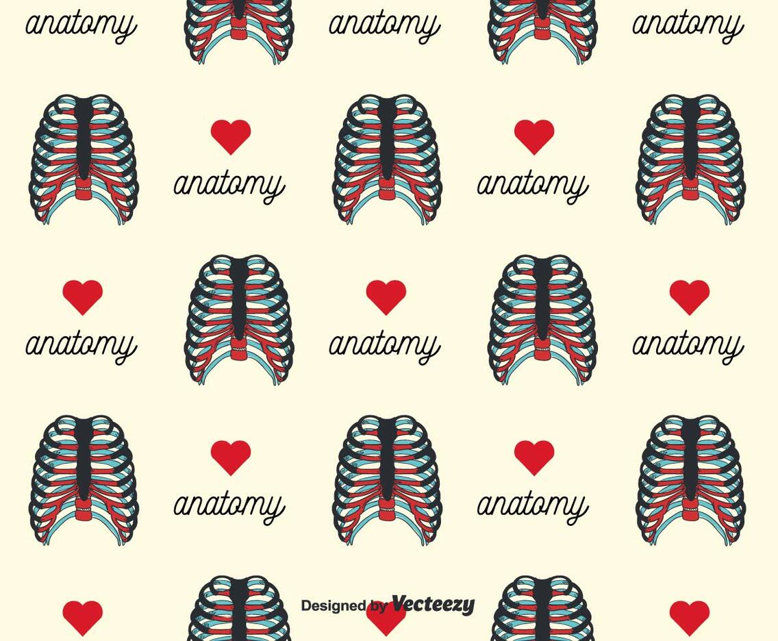Rib Cage Background Vector