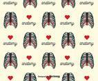Rib Cage Background Vector