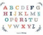 Colorful Vintage Alphabet Vector