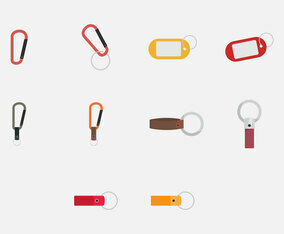 Key Chains Template Icon Set