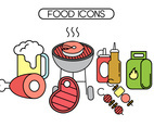 Free Brochette and BBQ Vector Icons