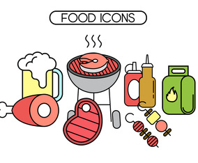 Free Brochette and BBQ Vector Icons