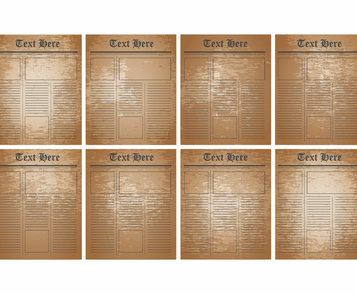 Free Old Newspaper Template Vector