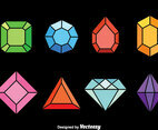 Colorful Gems Vector Set