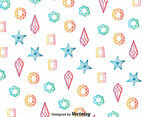 Colorful Gems Pattern Background
