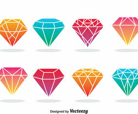 Diamond Icons Vector